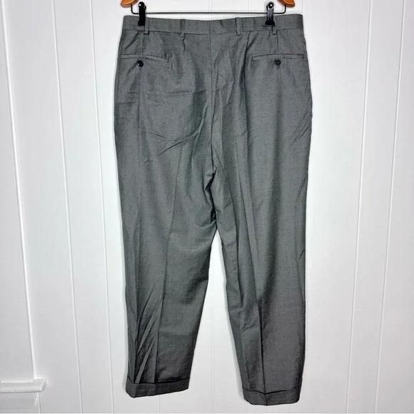 Samuelsohn Comfort Waist Super 110’s Pleated Wool Dress Pants - Picture 12 of 12